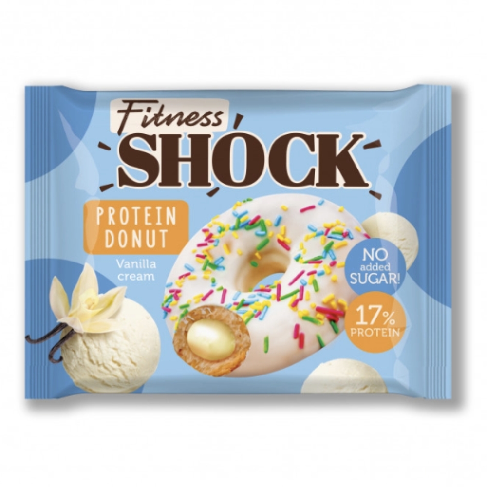 Диетическое питание FITNESS SHOCK донат 70 g Ваниль крем